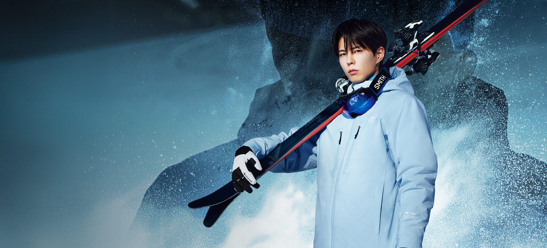 눈 위의 자신감을 입다