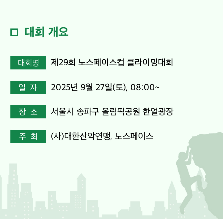 29회 노스페이스 컵 클라이밍 대회