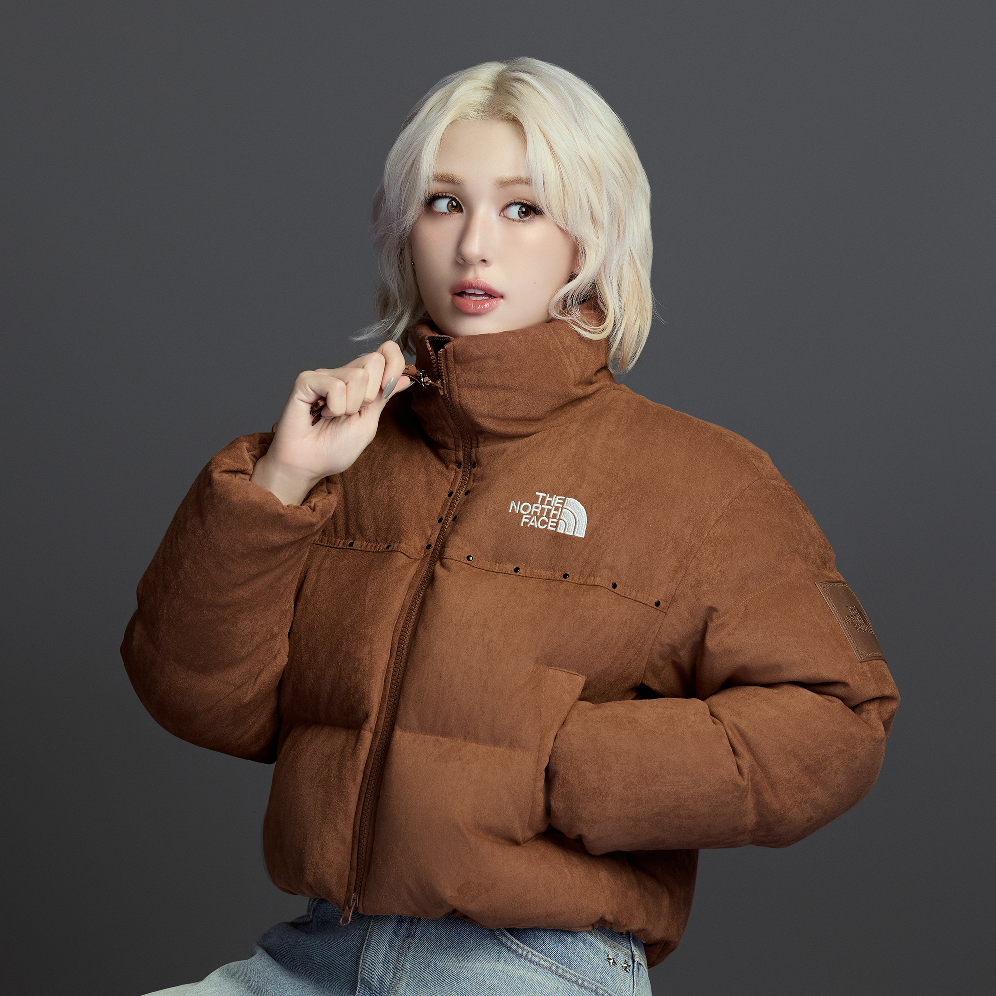 W’S SUEDE NUPTSE JACKET (RDS)