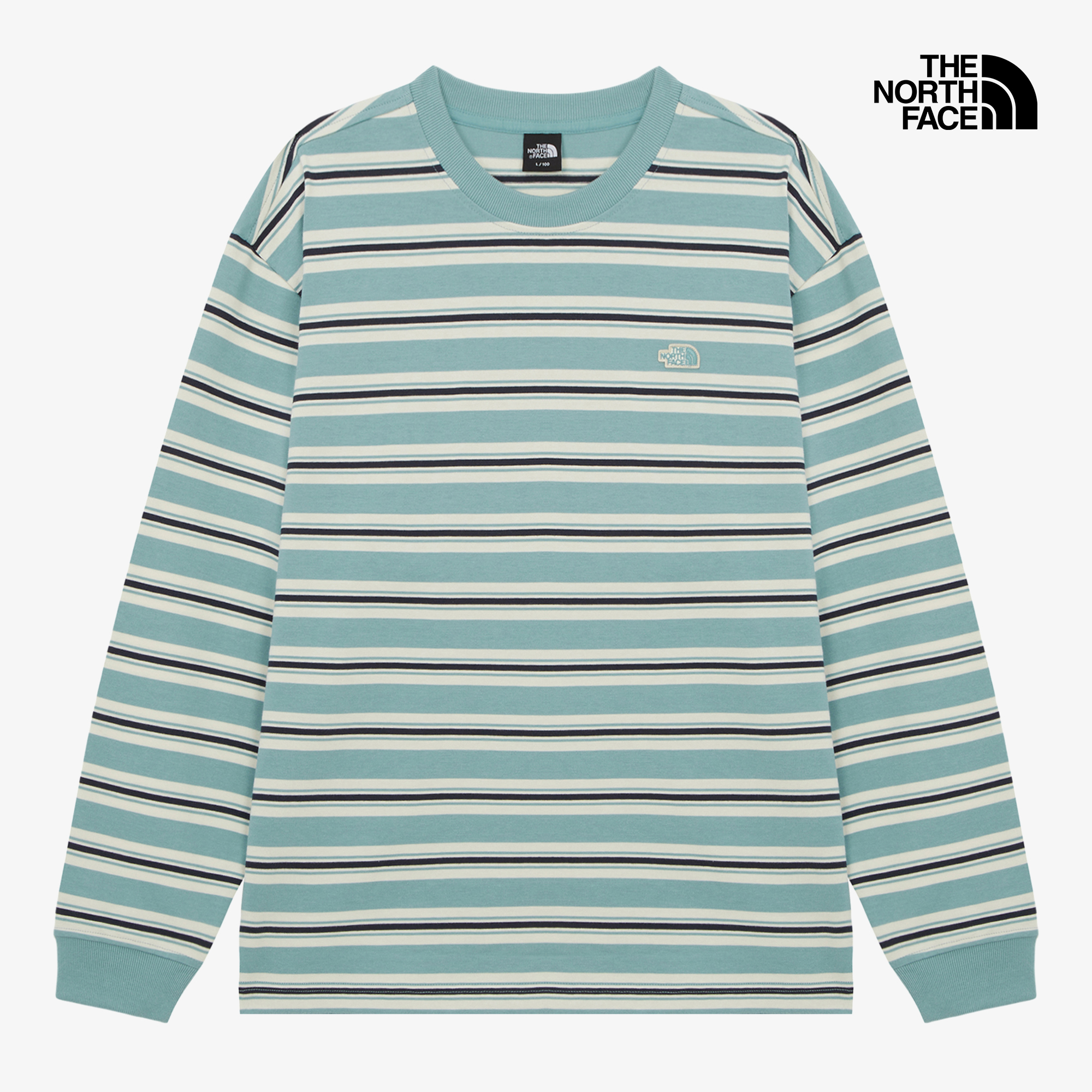 M'S EASYON STRIPE L/S R/TEE