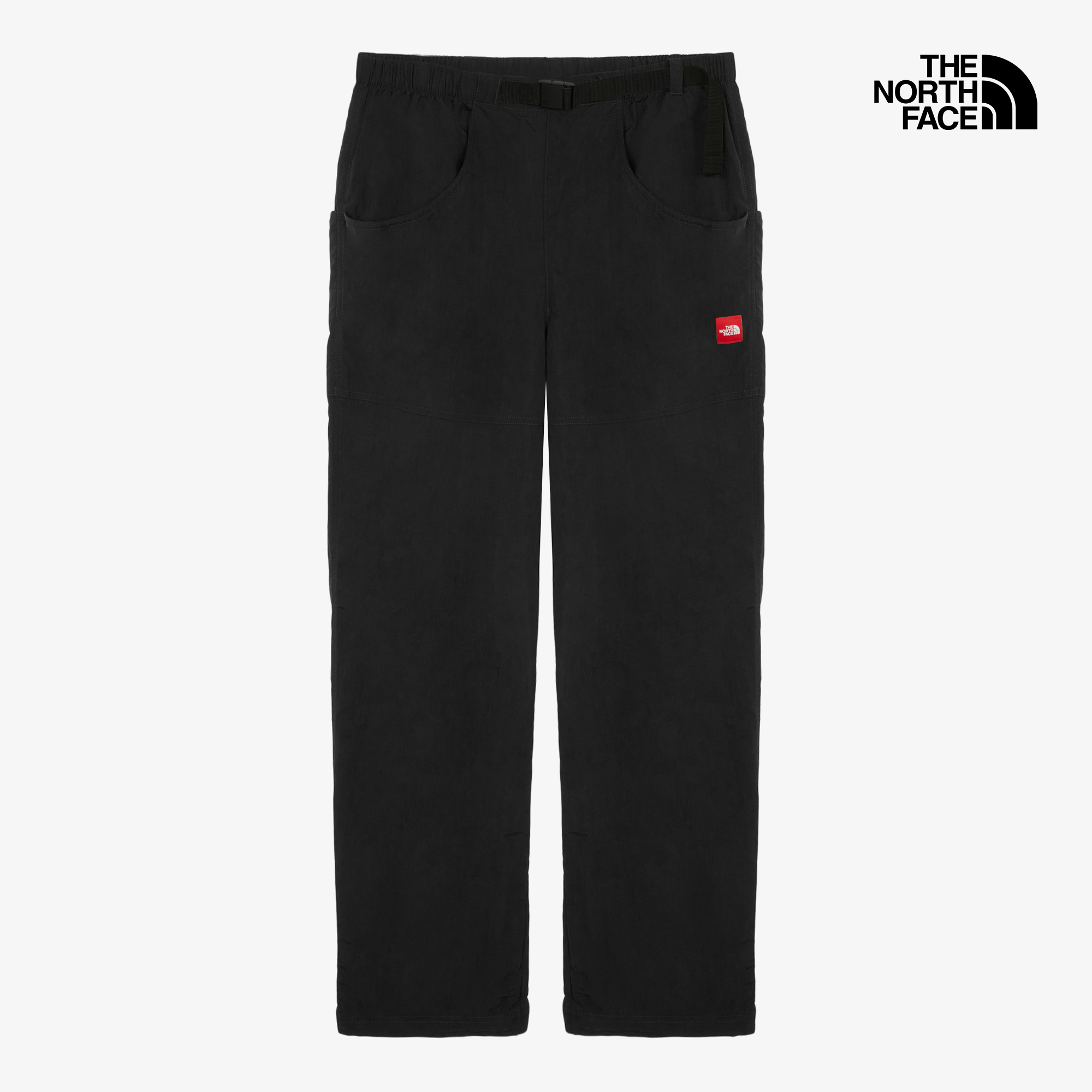M TNF RED BOX NYLON BELTED PANT
