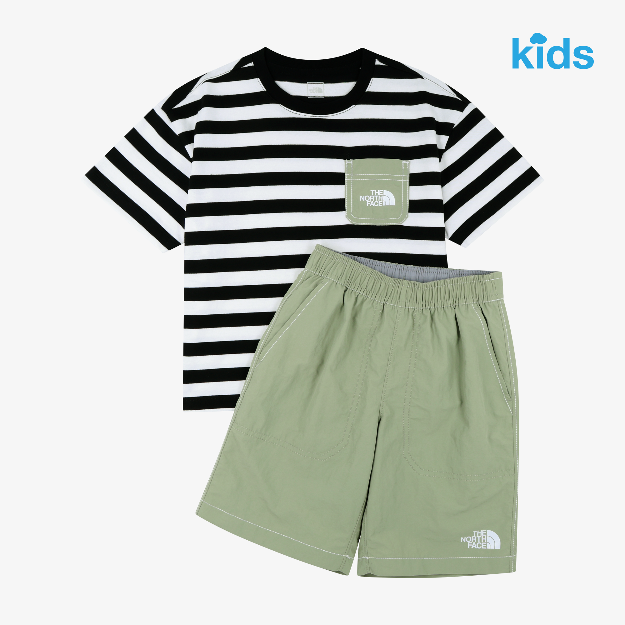 K'S PLAYON STRIPE CREW SET