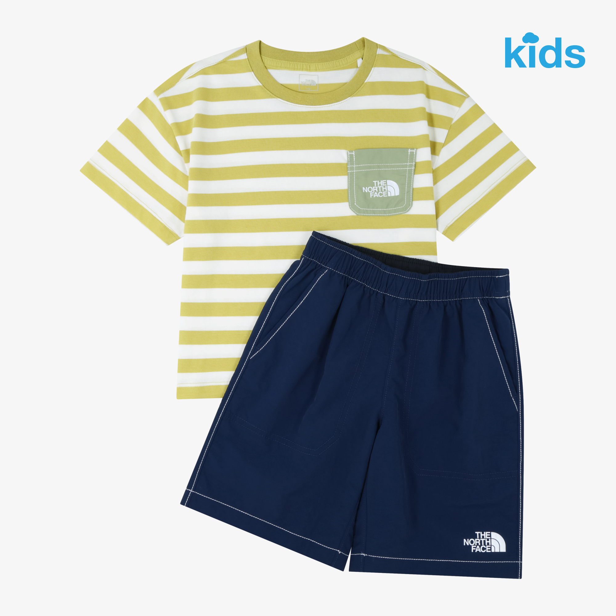K'S PLAYON STRIPE S/S CREW SET