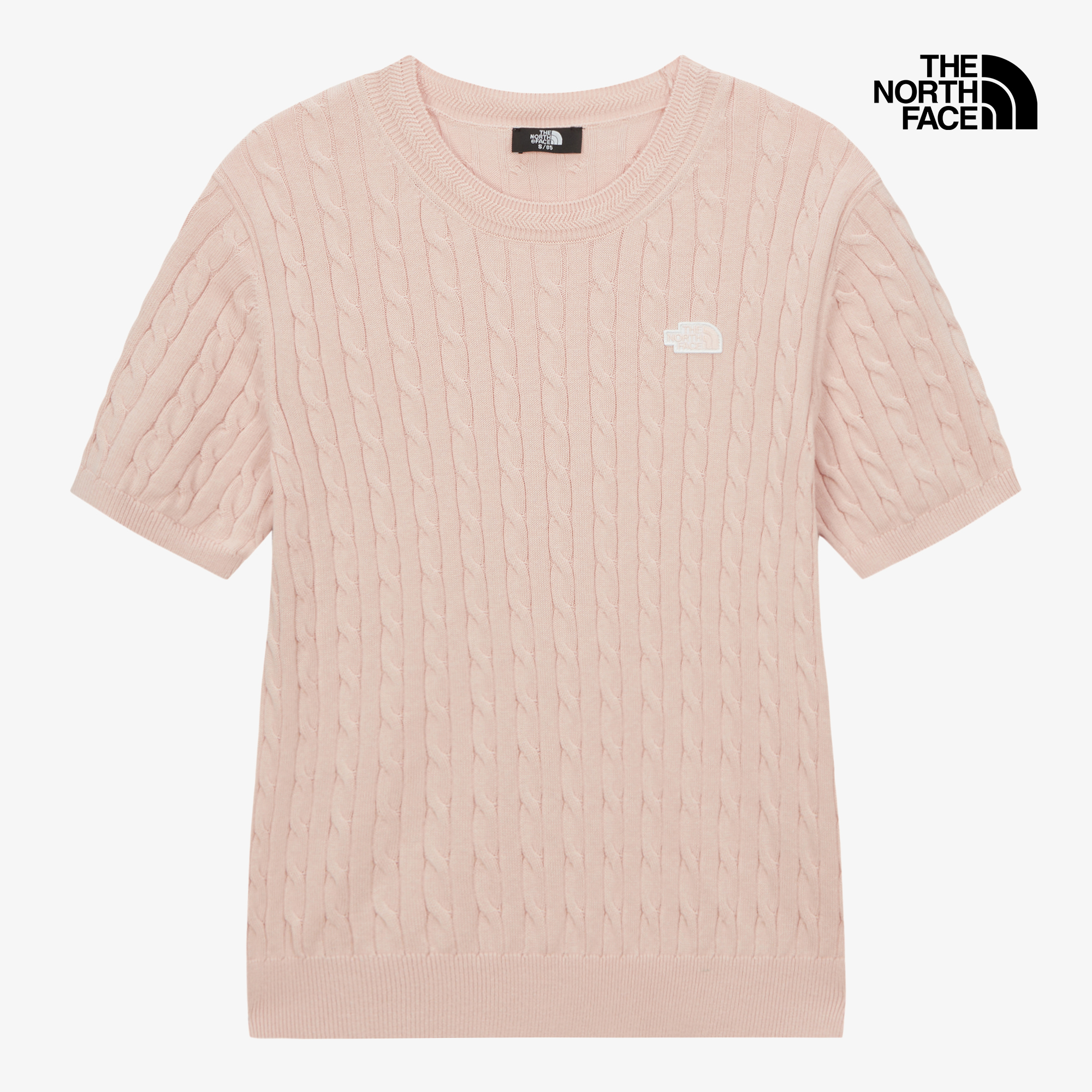 W'S CABLE S/S SWEATER