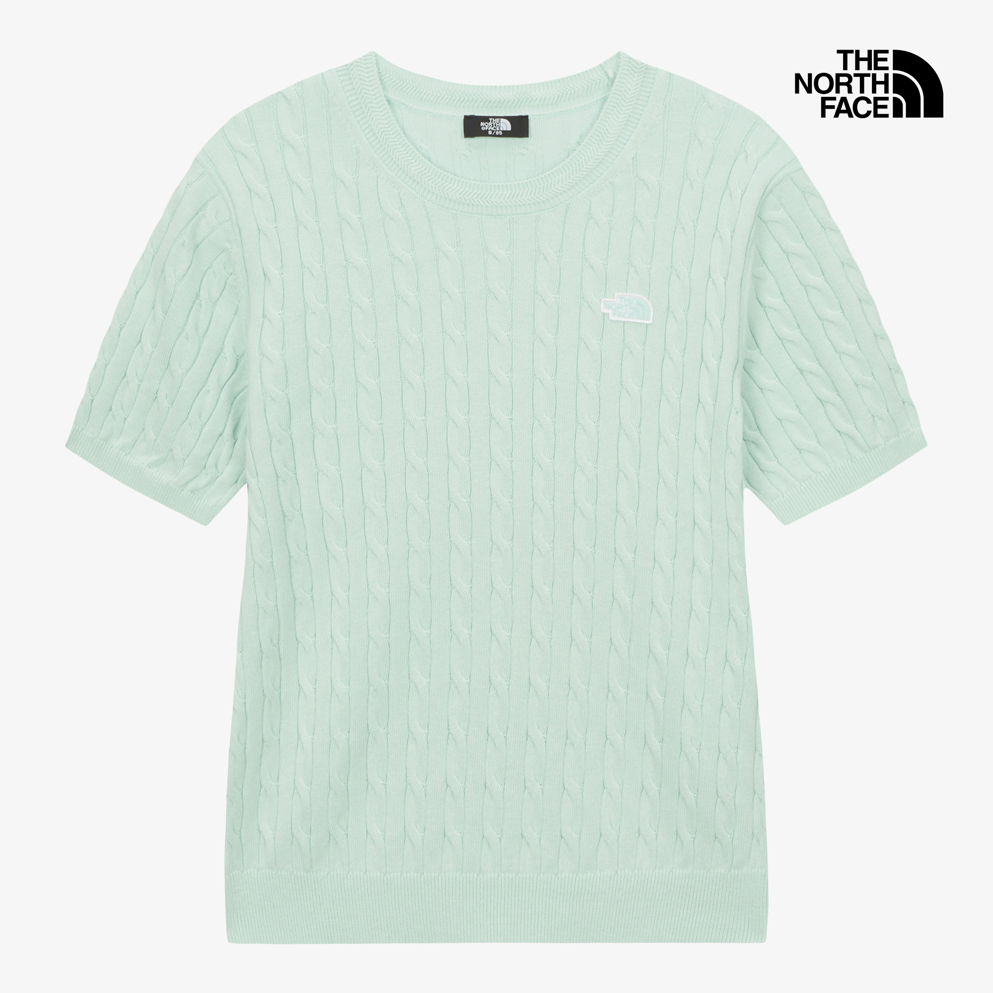 W'S CABLE S/S SWEATER