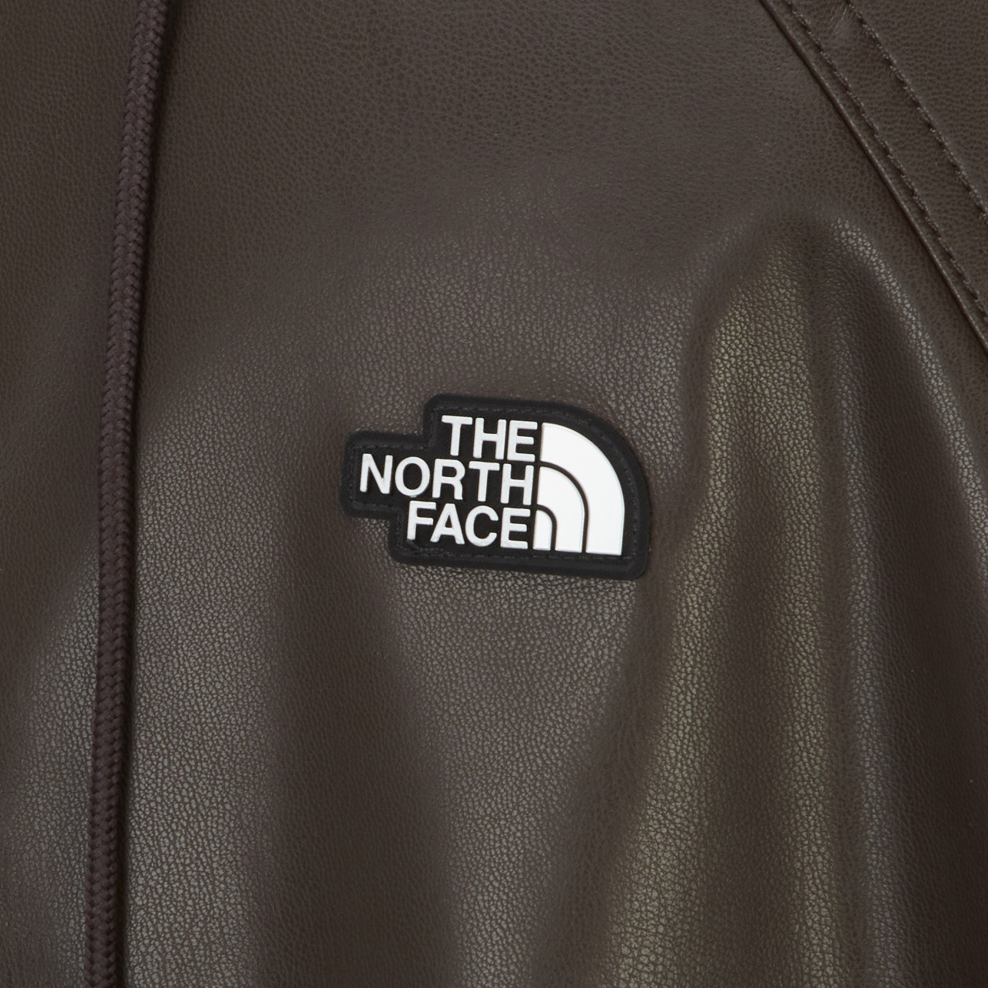 LUNO LEATHER HOOD ZIP-UP