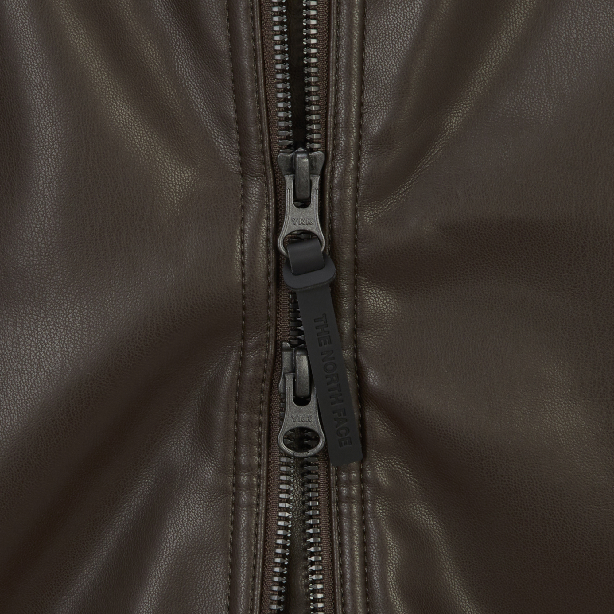 LUNO LEATHER HOOD ZIP-UP