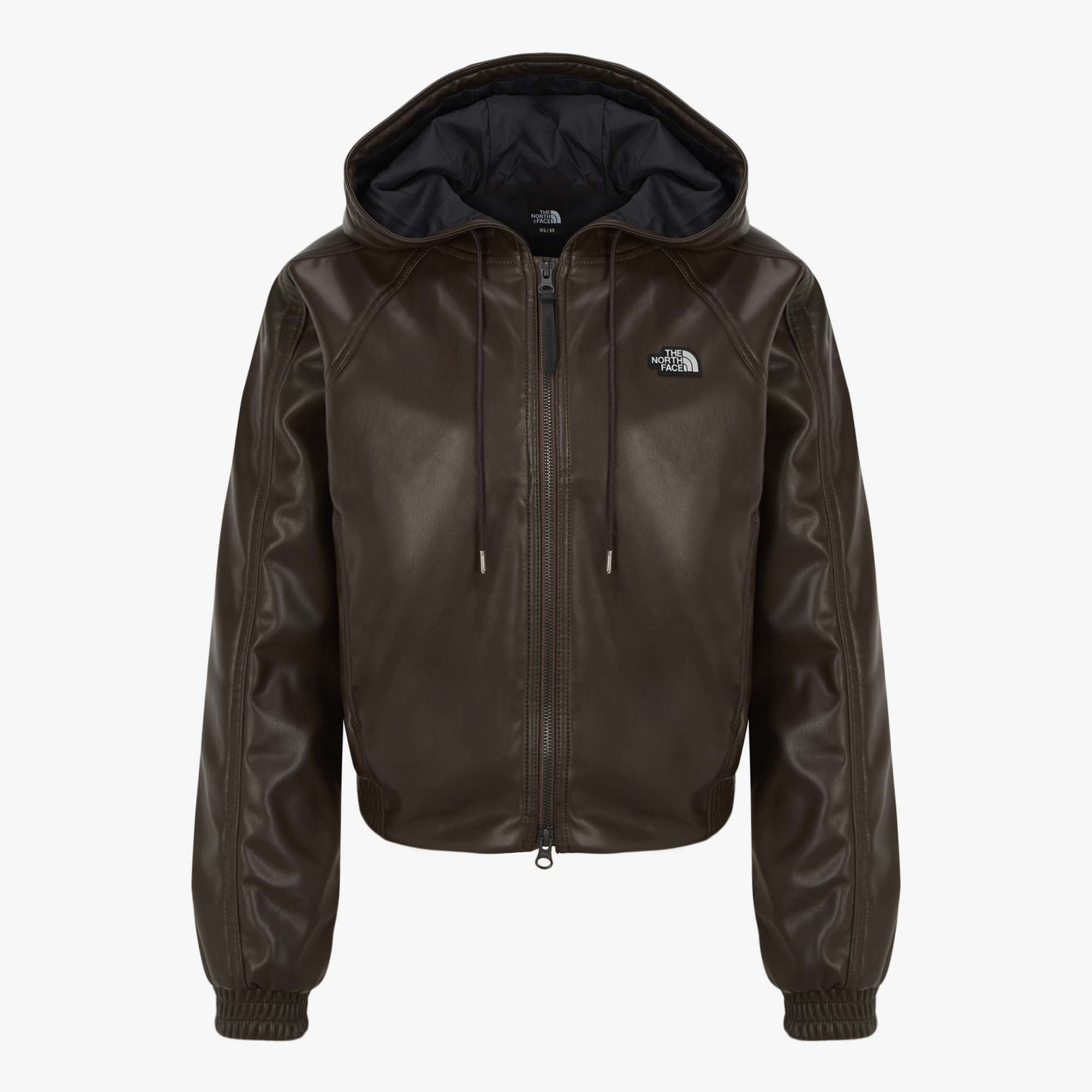 LUNO LEATHER HOOD ZIP-UP