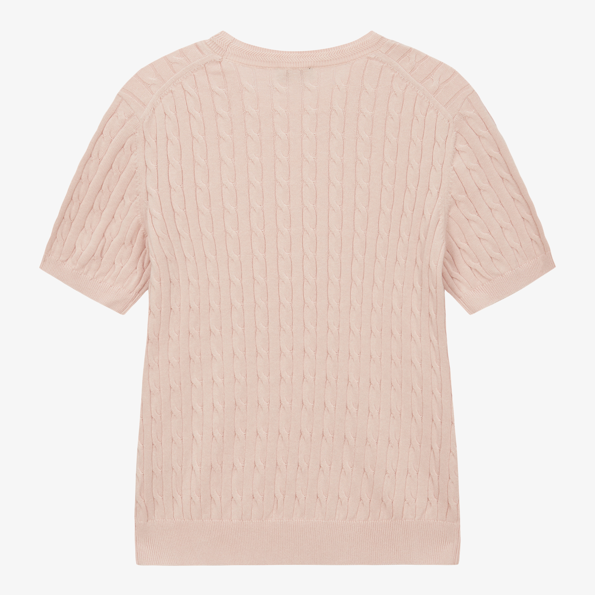 W'S CABLE S/S SWEATER