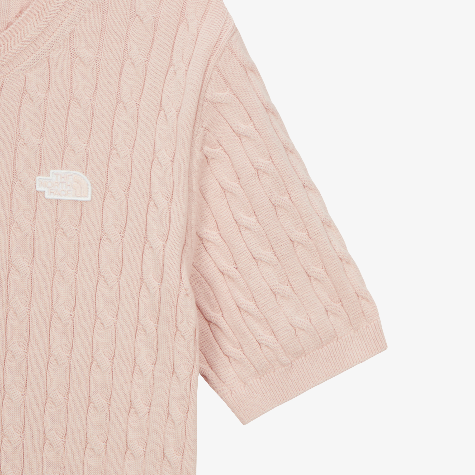 W'S CABLE S/S SWEATER