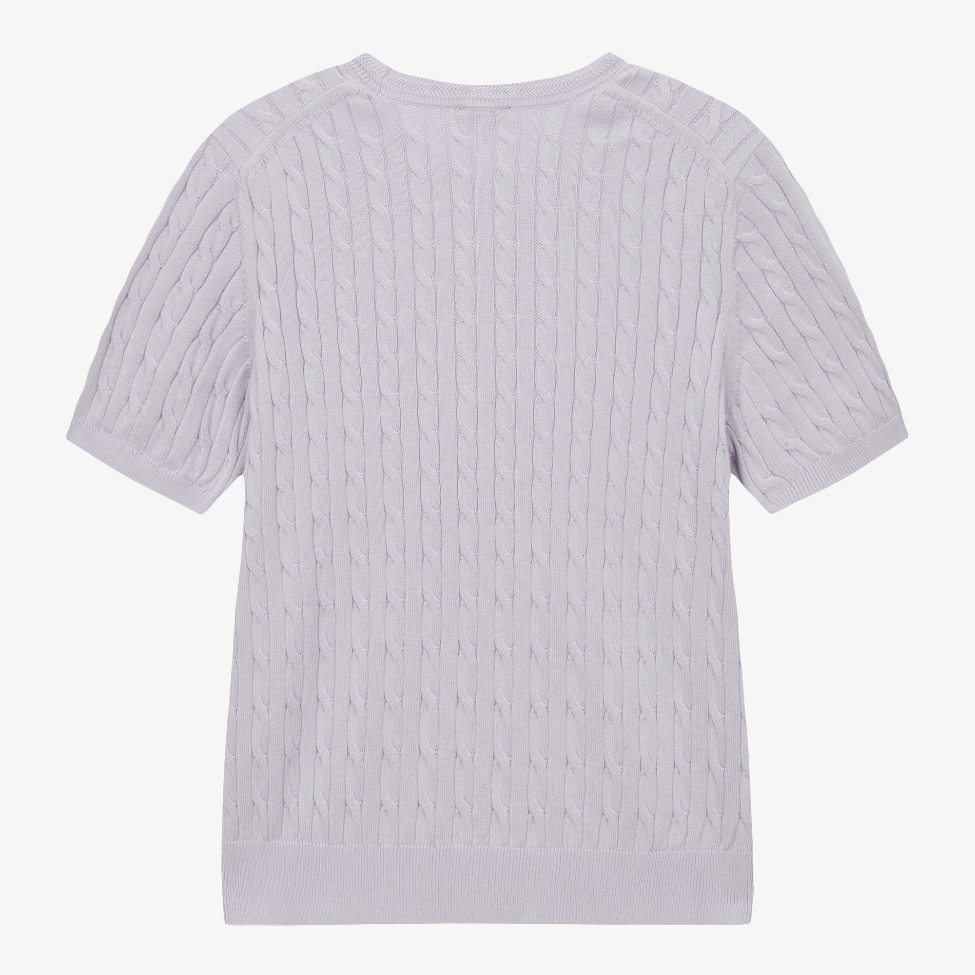 W'S CABLE S/S SWEATER