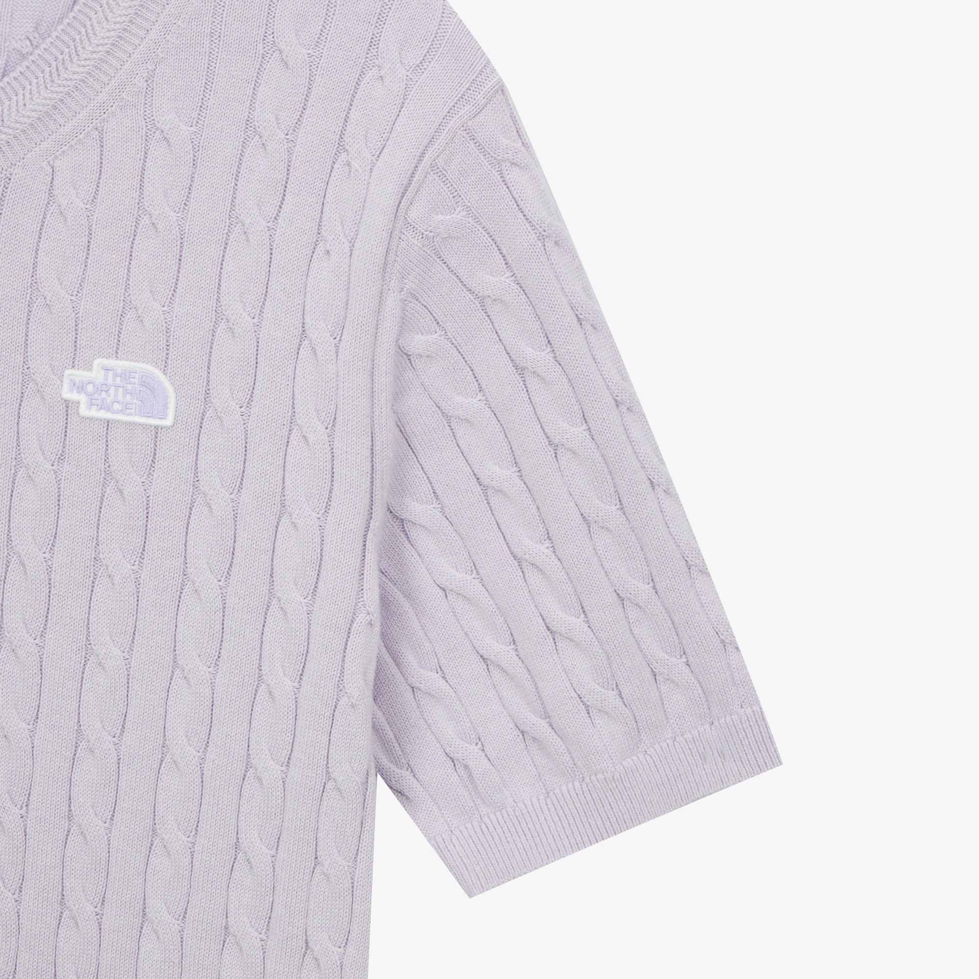 W'S CABLE S/S SWEATER